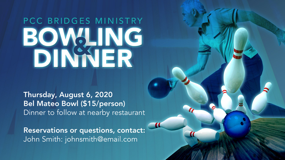 Bowling event flyer
